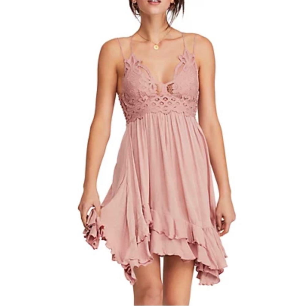 Gently used Free People dress with lace detailing